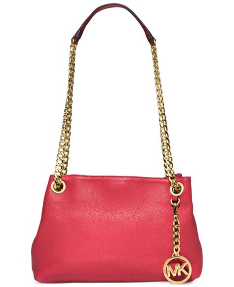 michael kors red jet set messenger